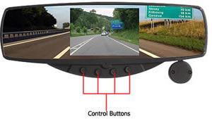SecureGuard Car Rear View Mirror Battery Powered Spy Camera